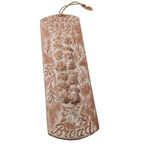 Terracotta Garlic Bread Warmer Or Wall Decor Garlic & Herb Design 12" x 4"